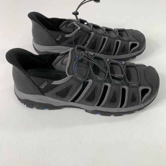 Skechers Men's Swift Fit Hands-Free Black Slip-On Water Sandals Black Size 11 - Picture 1 of 6